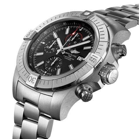 breitling super avenger blacksteel chronograph|Breitling super avenger bezel.